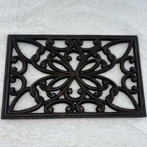 Cast Iron Trivet For Hot Plate Kitchen Rectangle Rectangular Heavy Vintage Foot